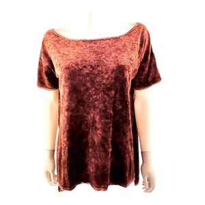 We The Free Velvet Tunic in Rich Brown